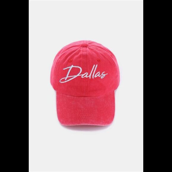 Zenana Washed DALLAS Embroidered Baseball Cap - Picture 9 of 10